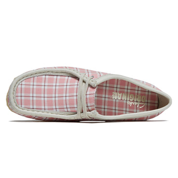 Clarks Womens Wallabee Shoes - Pink Check
