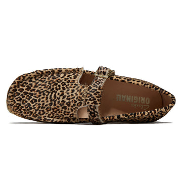 Clarks Womens Wallabee T Bar Shoes - Leopard Print