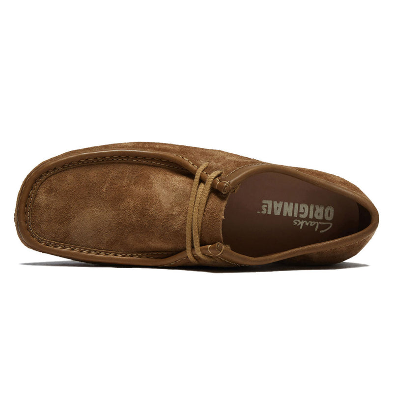 Clarks Wallabee Shoes - Tan Suede