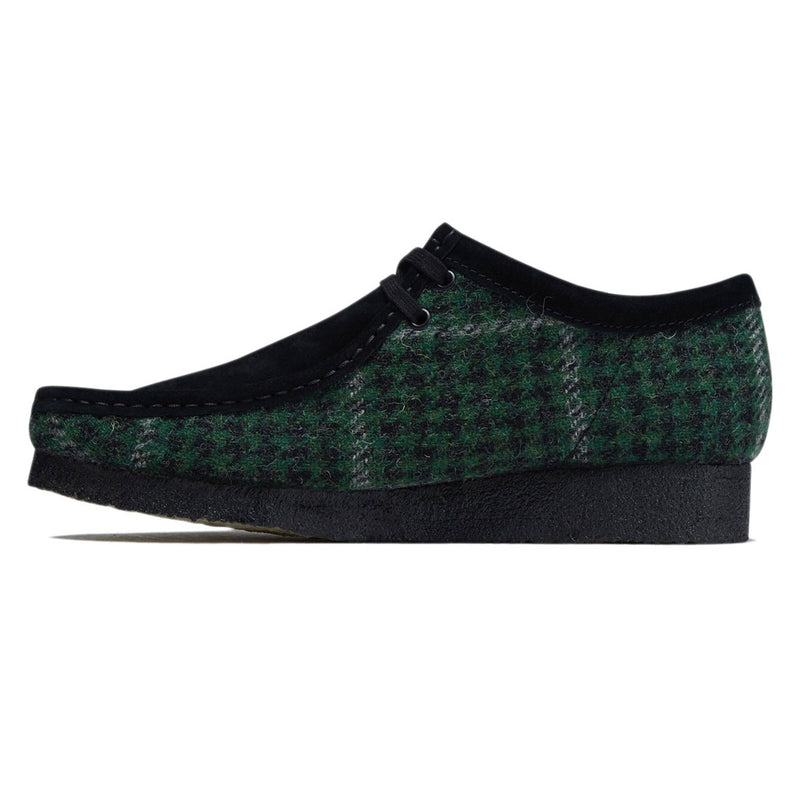 Clarks Wallabee Shoes - Green Tweed