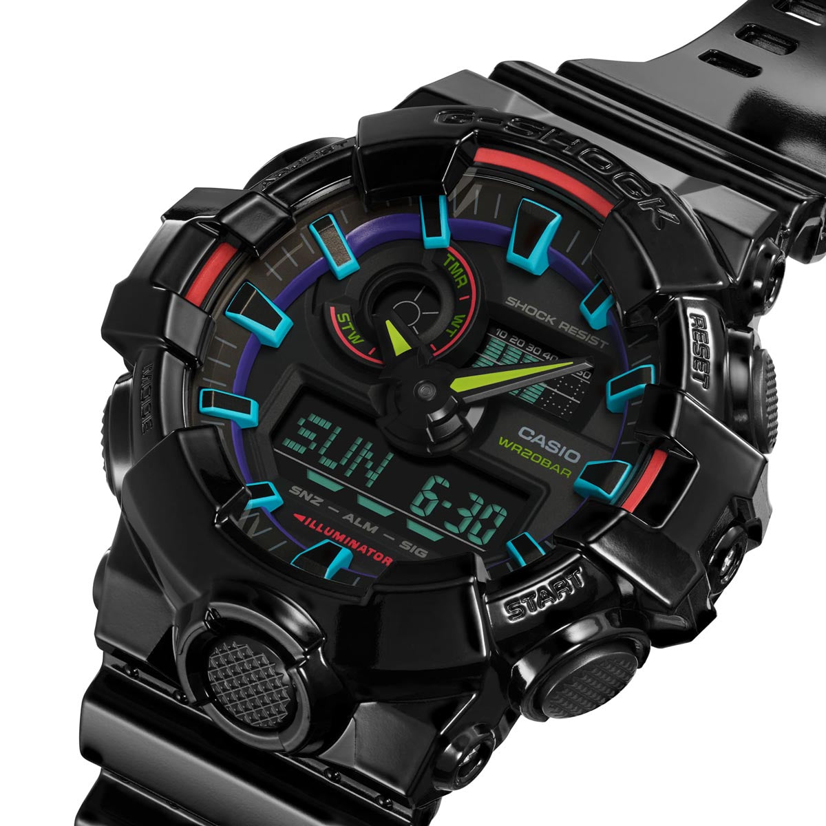 G-Shock GA700RGB-1A Watch - Resin Black image 3