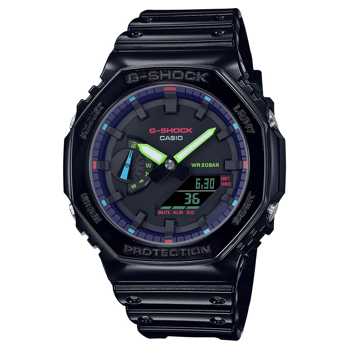 G-Shock GA2100RGB-1A Watch - Resin Black image 1