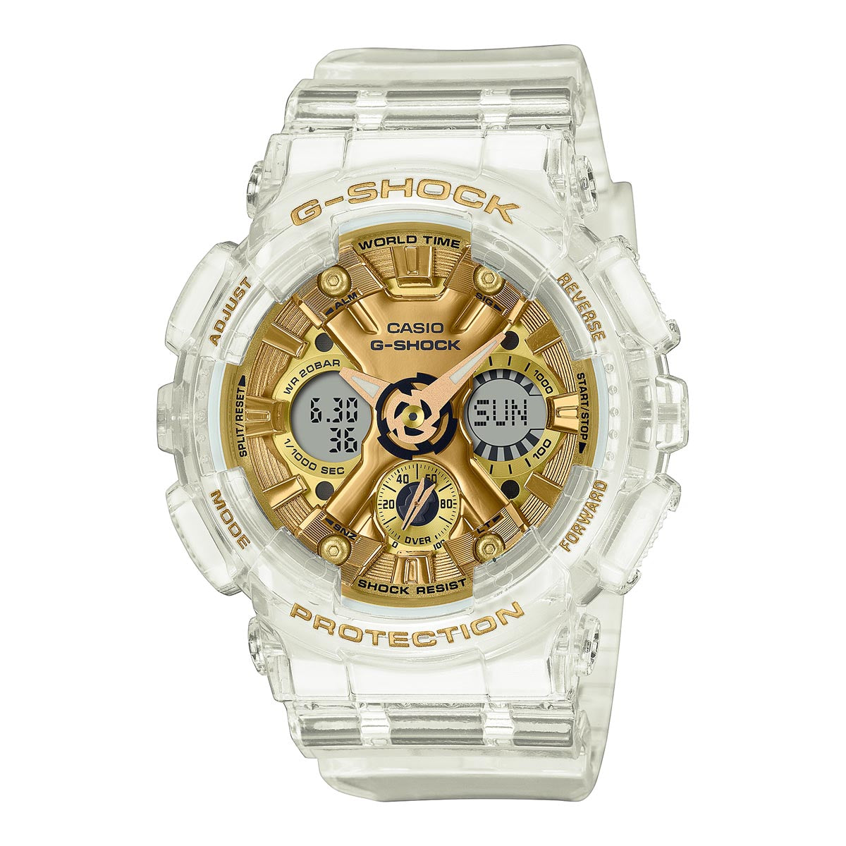 G-Shock GMAS120SG-7A Watch - Clear/Gold image 1
