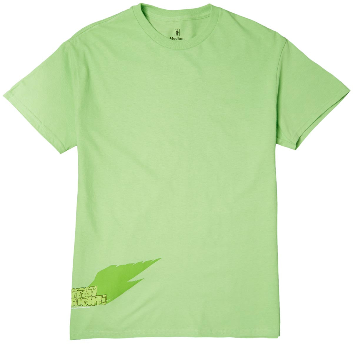 Girl Yeah Right Shadow T-Shirt - Lime Green image 1