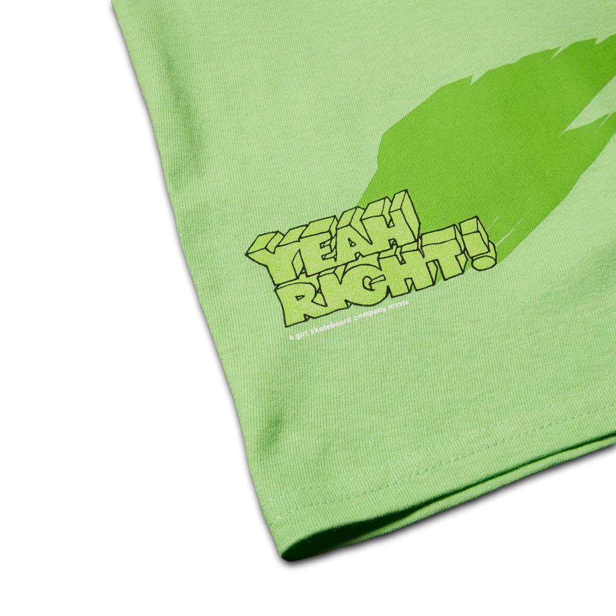 Girl Yeah Right Shadow T-Shirt - Lime Green image 2