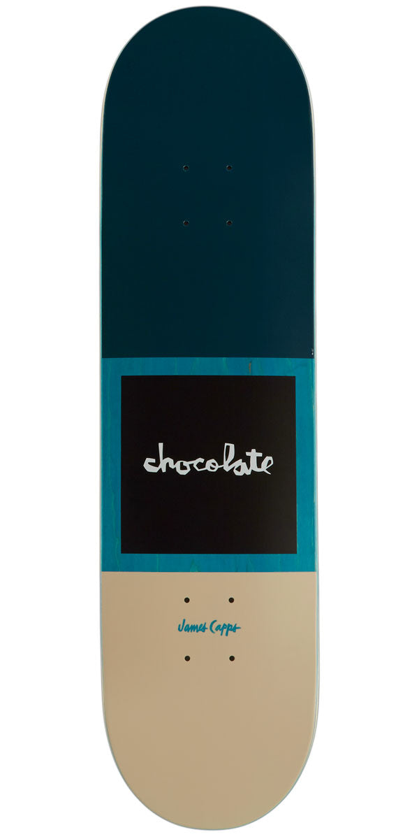 Chocolate OG Square Capps Skateboard Deck - Blue/Cream - 8.125