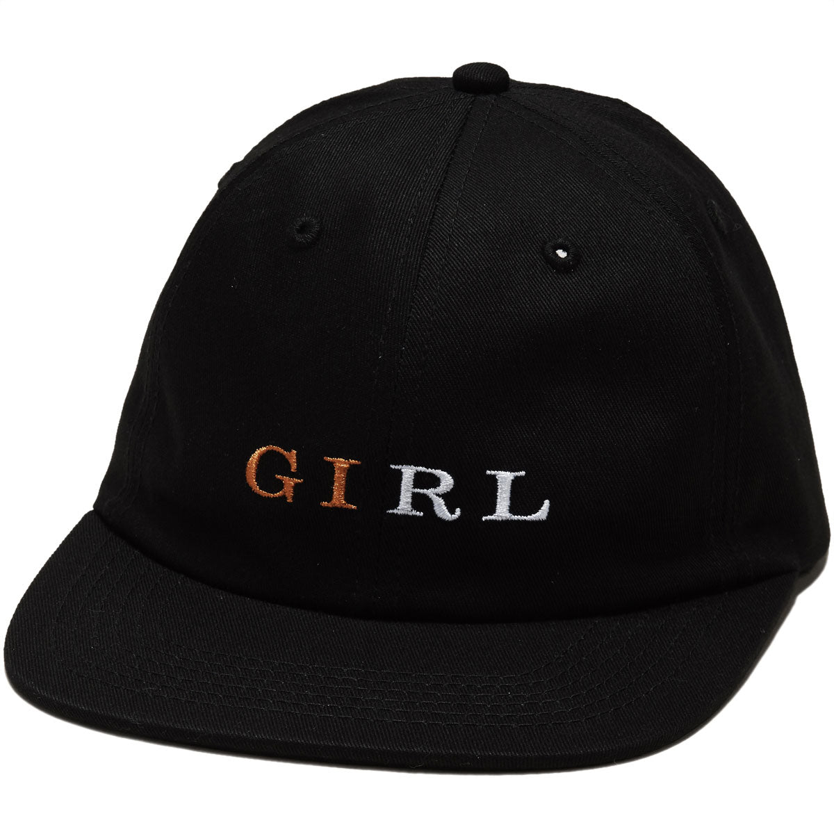 Girl Serif Snapback Hat - Black image 1
