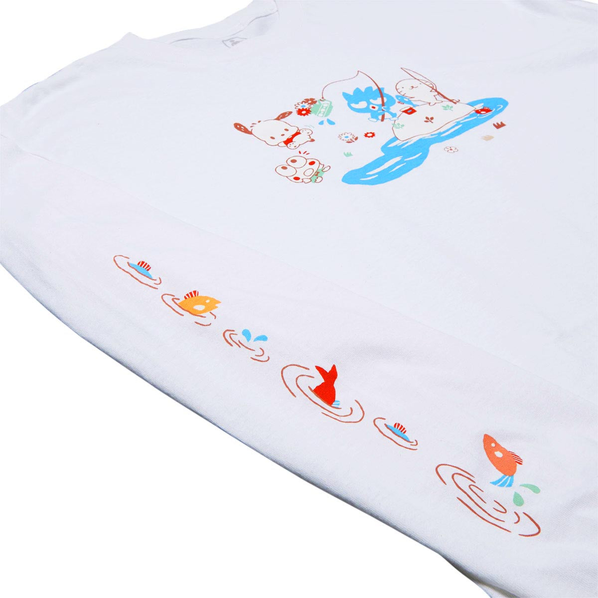 Girl x Hello Kitty Fishing Long Sleeve T-Shirt - White image 2