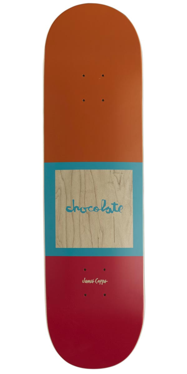 Chocolate OG Square Capps Skateboard Deck - Brown/Red - 8.50