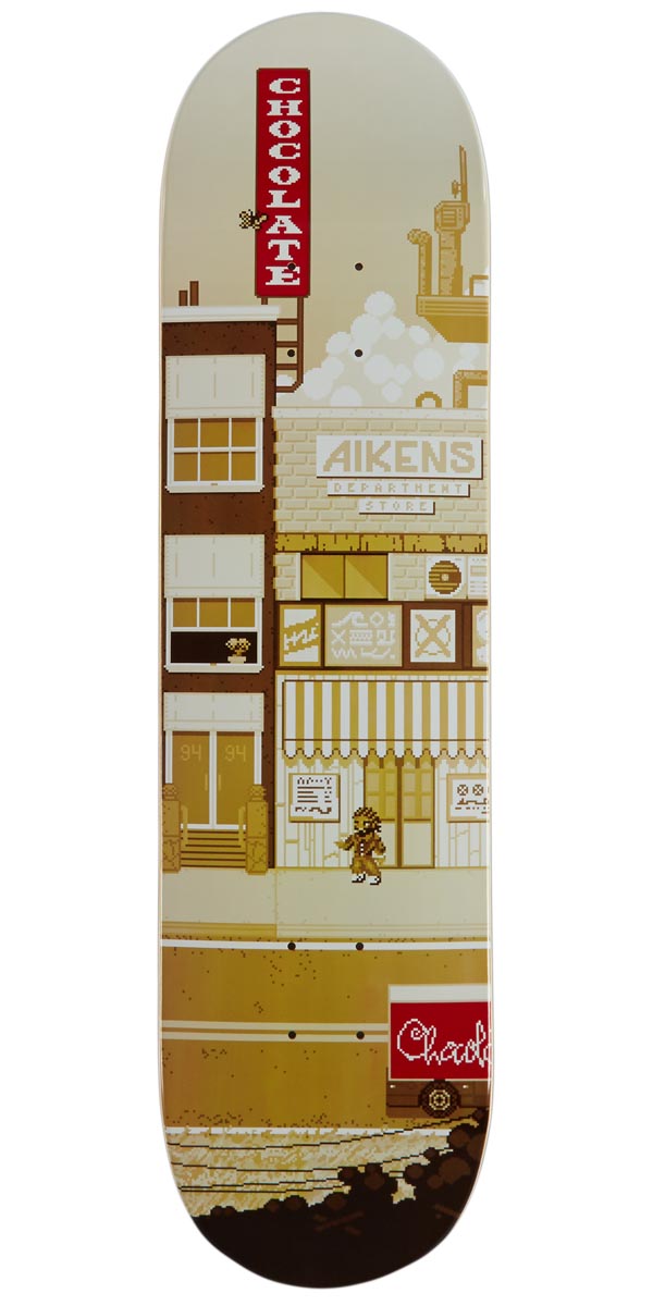 Chocolate Pixel City Aikens Skateboard Deck - 8.00