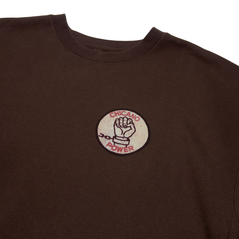 Chocolate Chicano Power Crew Sweatshirt - Chocolate