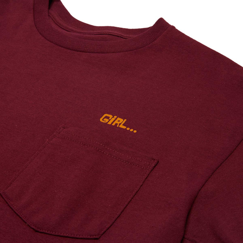 Girl Etcetera Pocket T-Shirt - Maroon