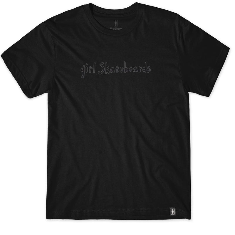 Girl Hand Script T-Shirt - Black