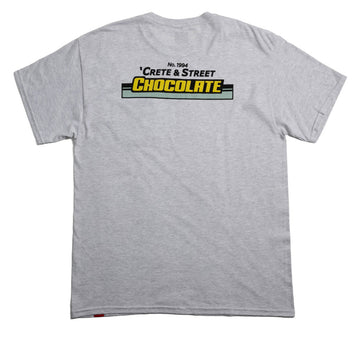 Chocolate Crete & Street T-Shirt - Grey Heather