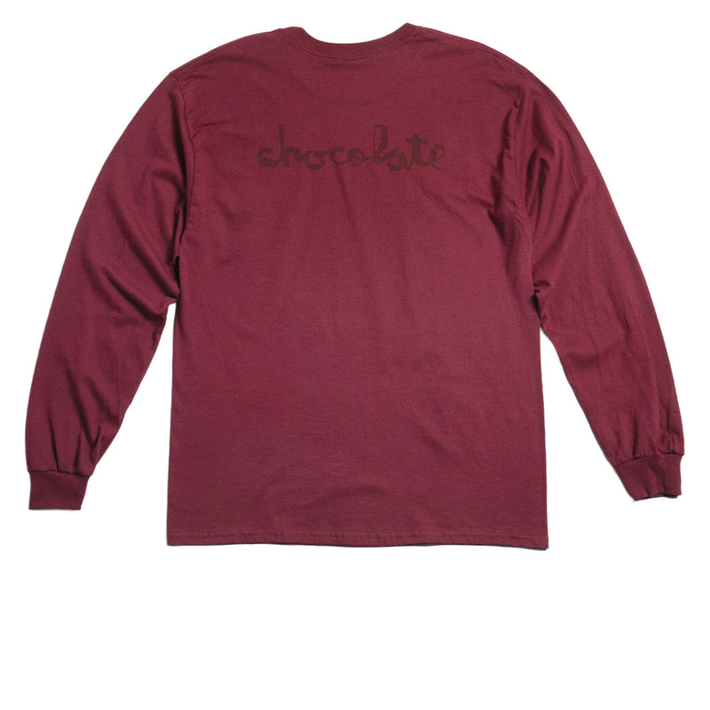 Chocolate Cada Dia Long Sleeve T-Shirt - Burgundy
