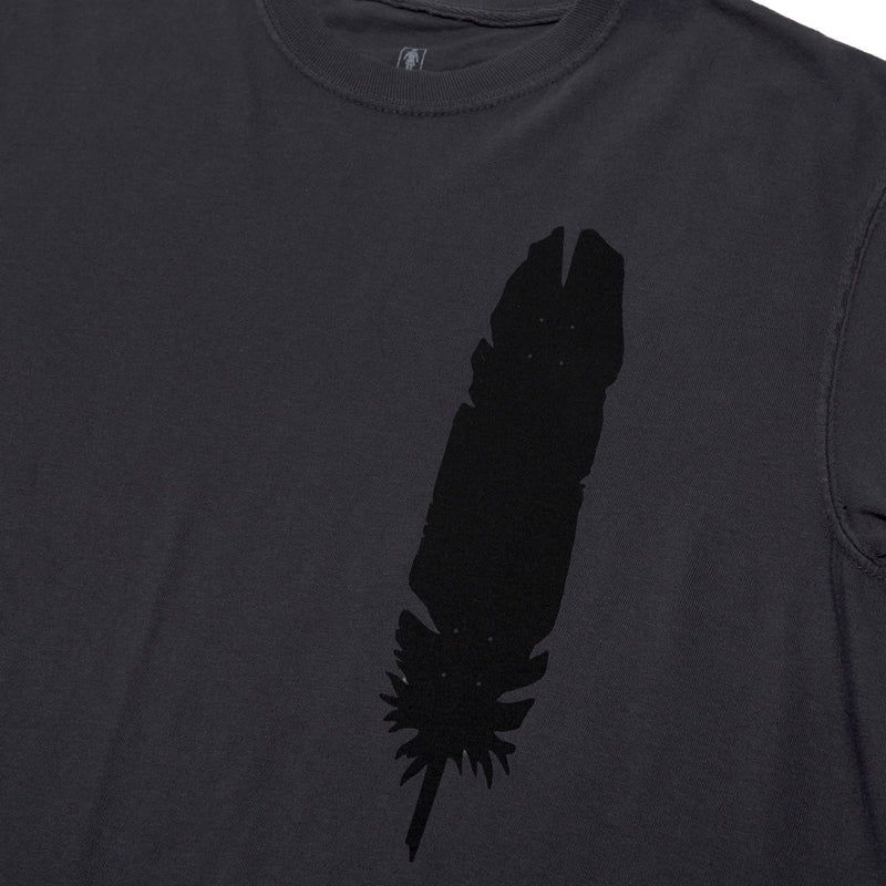 Girl Feather T-Shirt - Charcoal