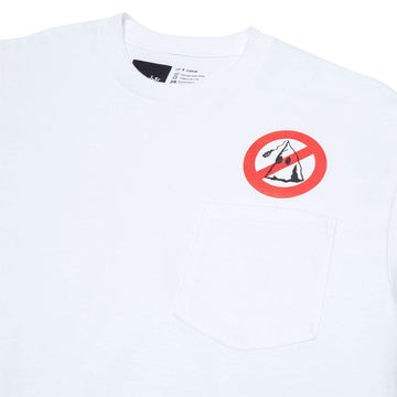 Chocolate White Lines Pocket T-Shirt - White