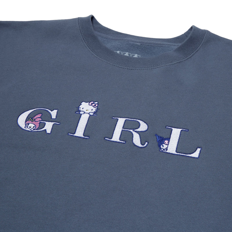 Girl x Hello Kitty Rainbow Serif Kitty Sweatshirt - Storm