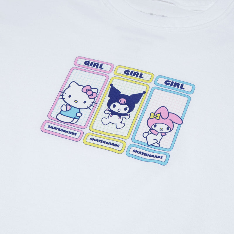 Girl x Hello Kitty Rainbow Triple OG T-Shirt - White