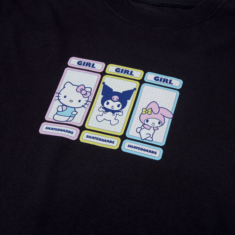 Girl x Hello Kitty Rainbow Triple OG T-Shirt - Black