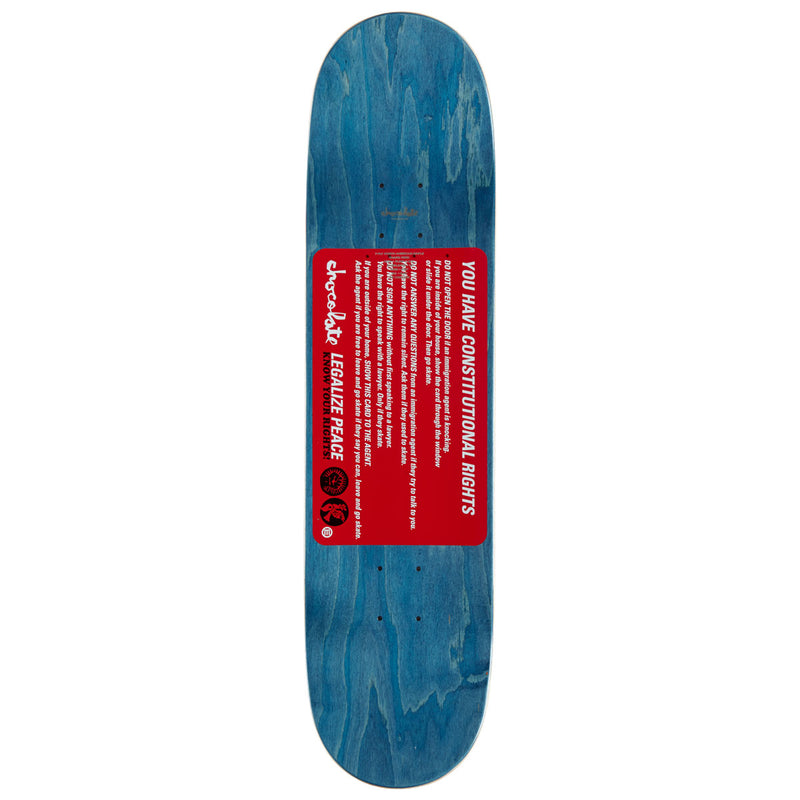 Chocolate Perez Know Your Rights Skateboard Deck - 8.00