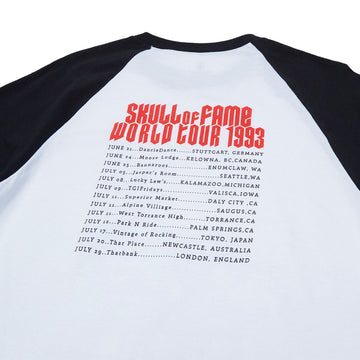 Girl Skull Of Fame 3/4 World T-Shirt - White/Black