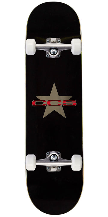 CCS 97 Star Skateboard Complete - Silver/Red - 7.50