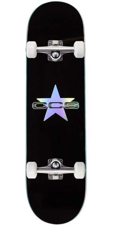 CCS 97 Star Skateboard Complete - Holographic/Black - 7.50