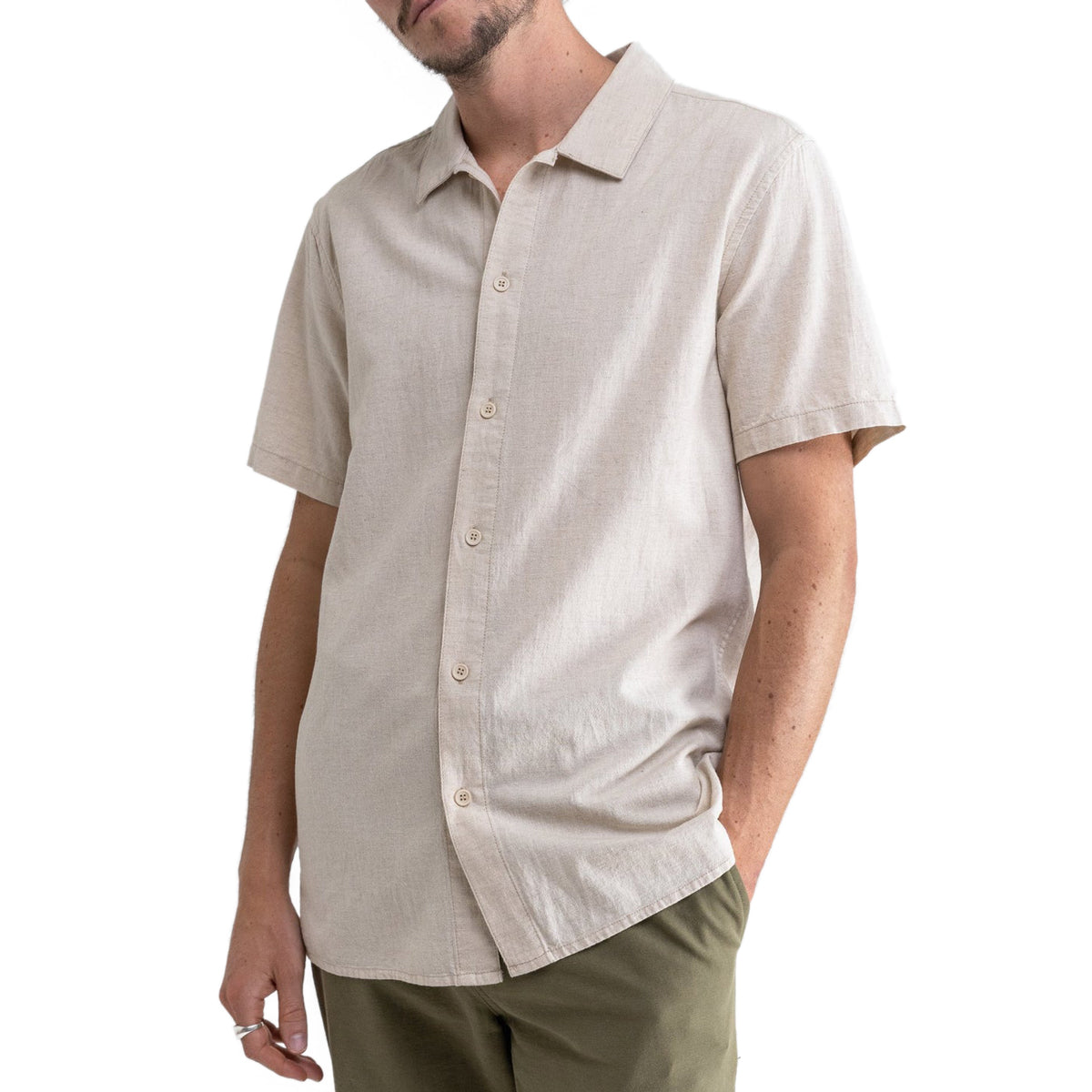 Rhythm Classic Linen Shirt - Sand image 1