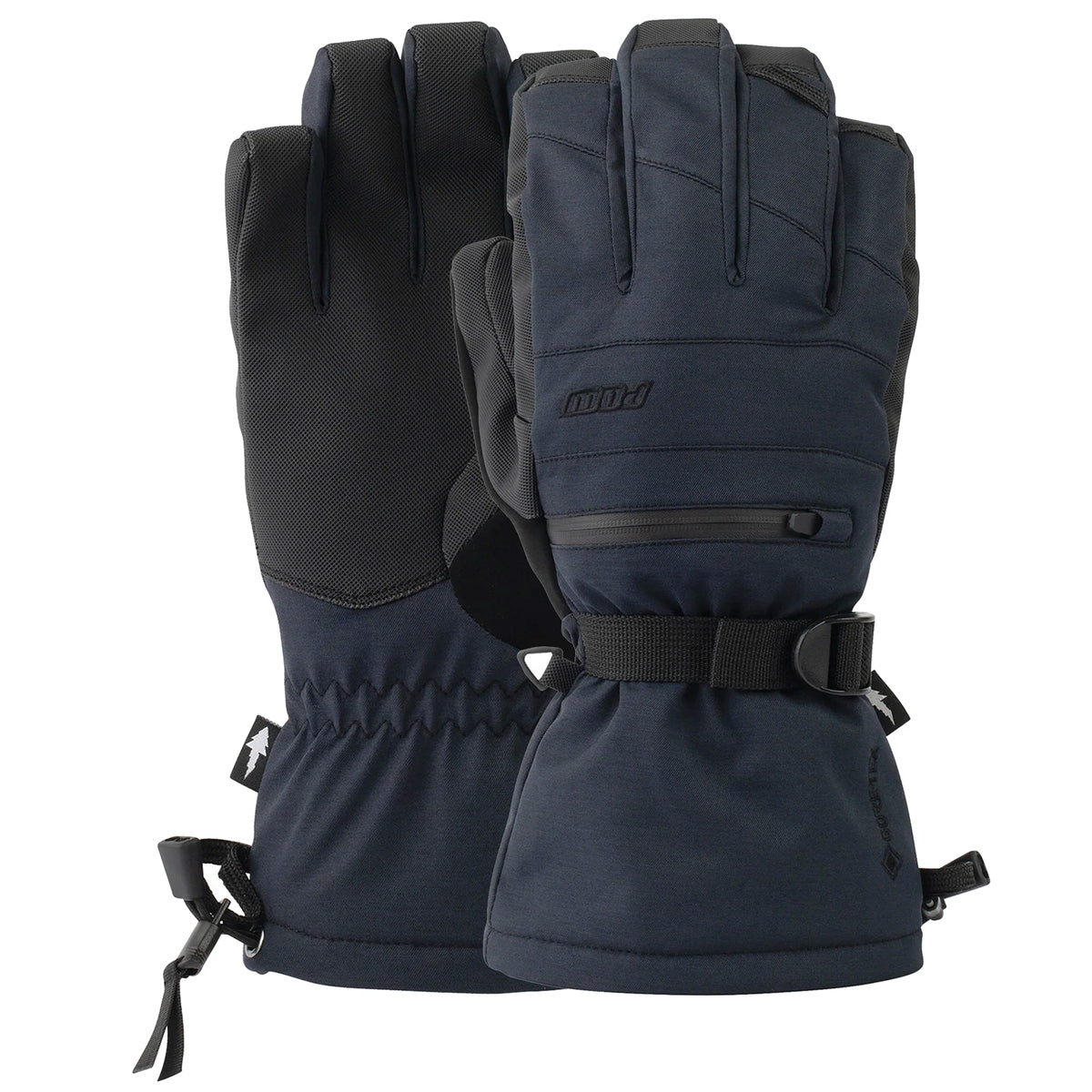POW Wayback GTX Long Glove Warm Snowboard Gloves - Black image 1