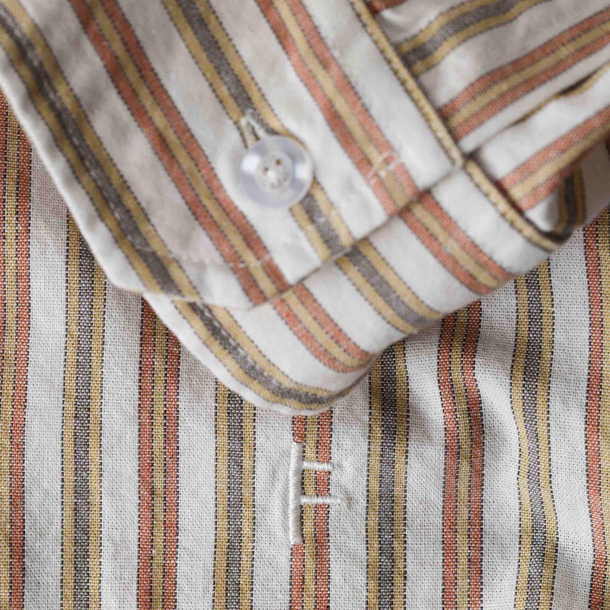 Former Reynolds Striped Long Sleeve Shirt - Ochre image 3