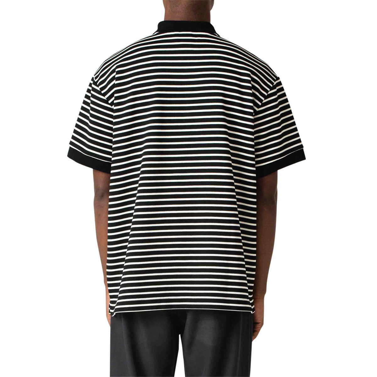 Former Uniform Striped Polo Shirt - Worn Black/White image 2