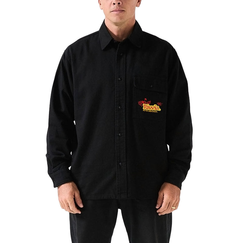 Rivvia Off Track Long Sleeve Shirt - Washed Black