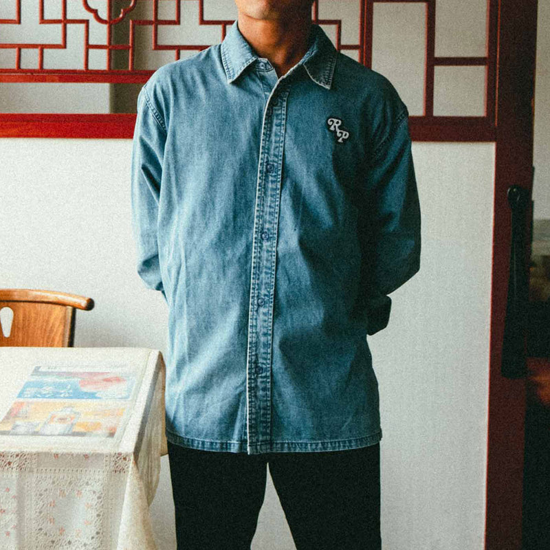 Rivvia VV Denim Long Sleeve Shirt - Blue Wash