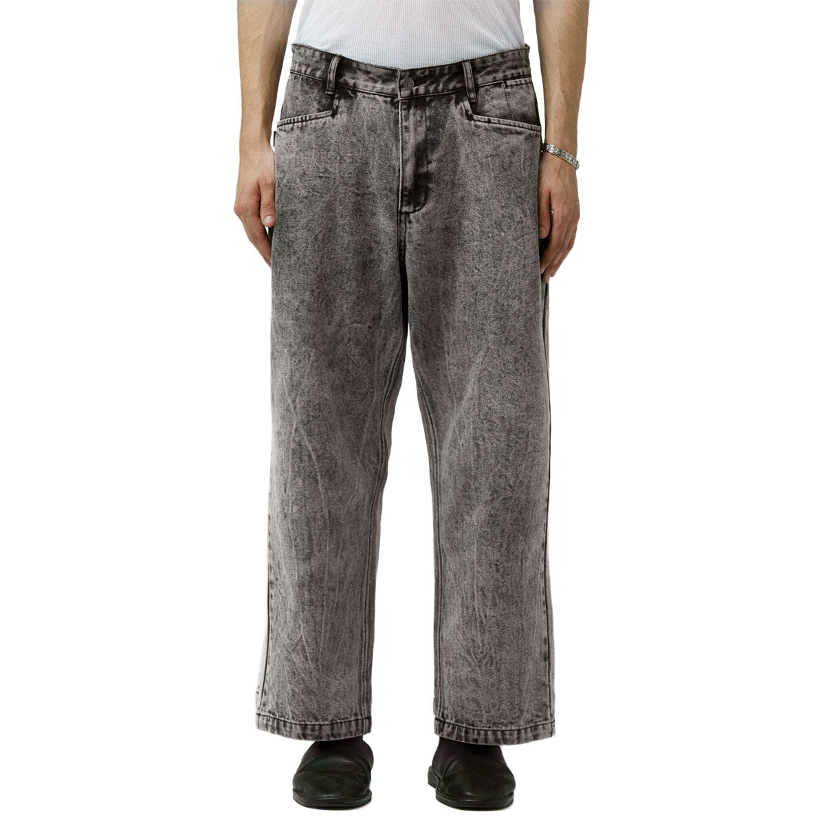 Former AG Acid Denim Pants - Black image 1