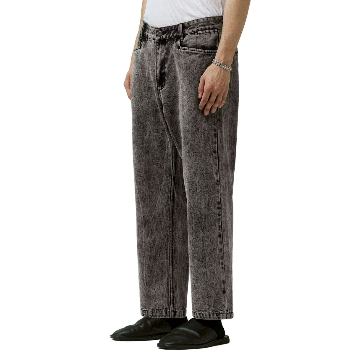 Former AG Acid Denim Pants - Black image 3