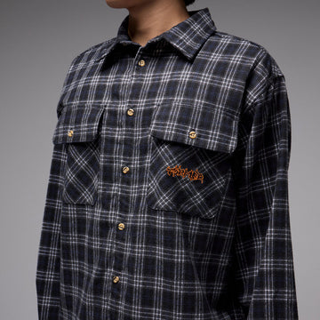 Former Vivian Flannel Long Sleeve Shirt - Black