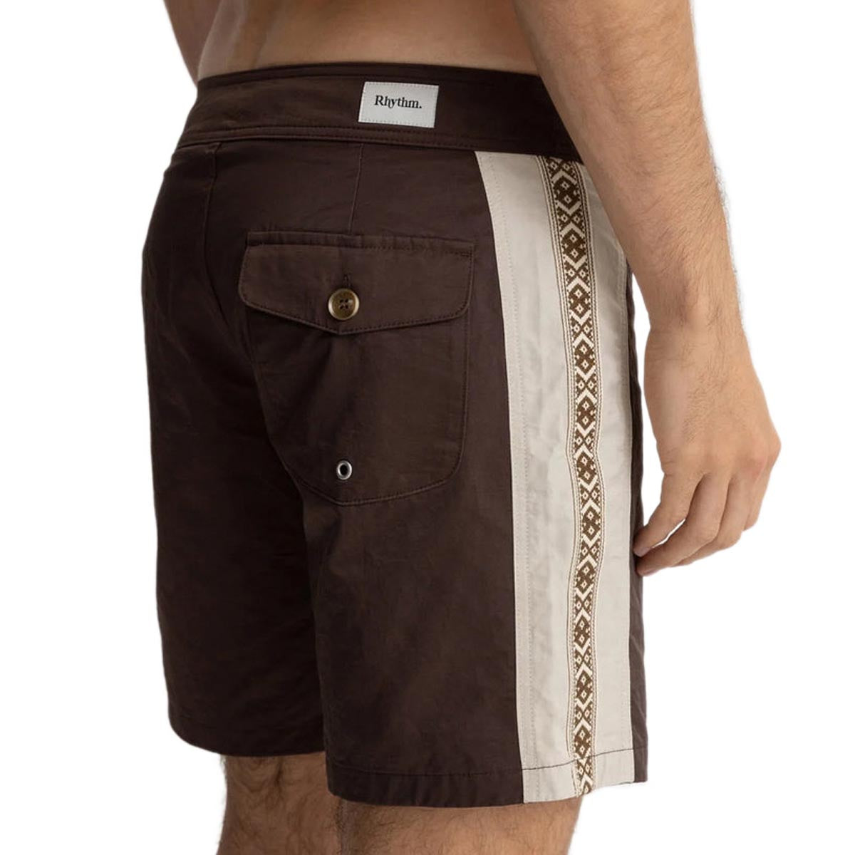 Rhythm Sidewinder Trunk Shorts - Chocolate image 3