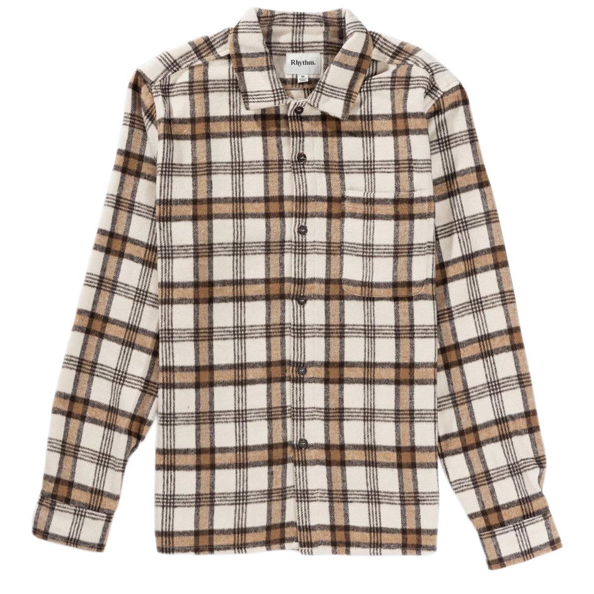 Rhythm Albert Check Long Sleeve Shirt - Natural image 4