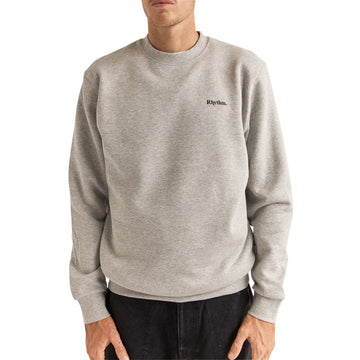 Rhythm Brand Fleece Crew Sweatshirt - Grey Heather