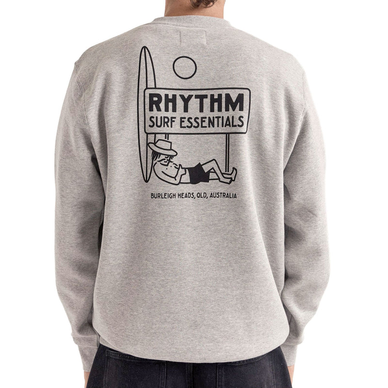 Rhythm Siesta Fleece Crew Sweatshirt - Grey Heather