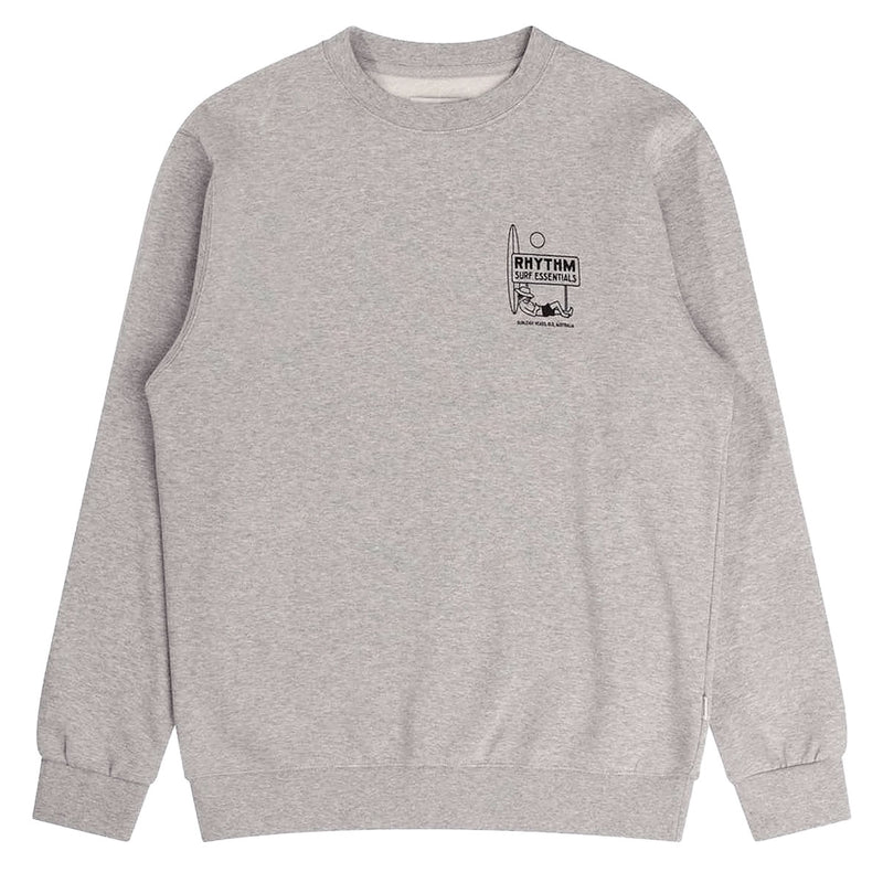 Rhythm Siesta Fleece Crew Sweatshirt - Grey Heather