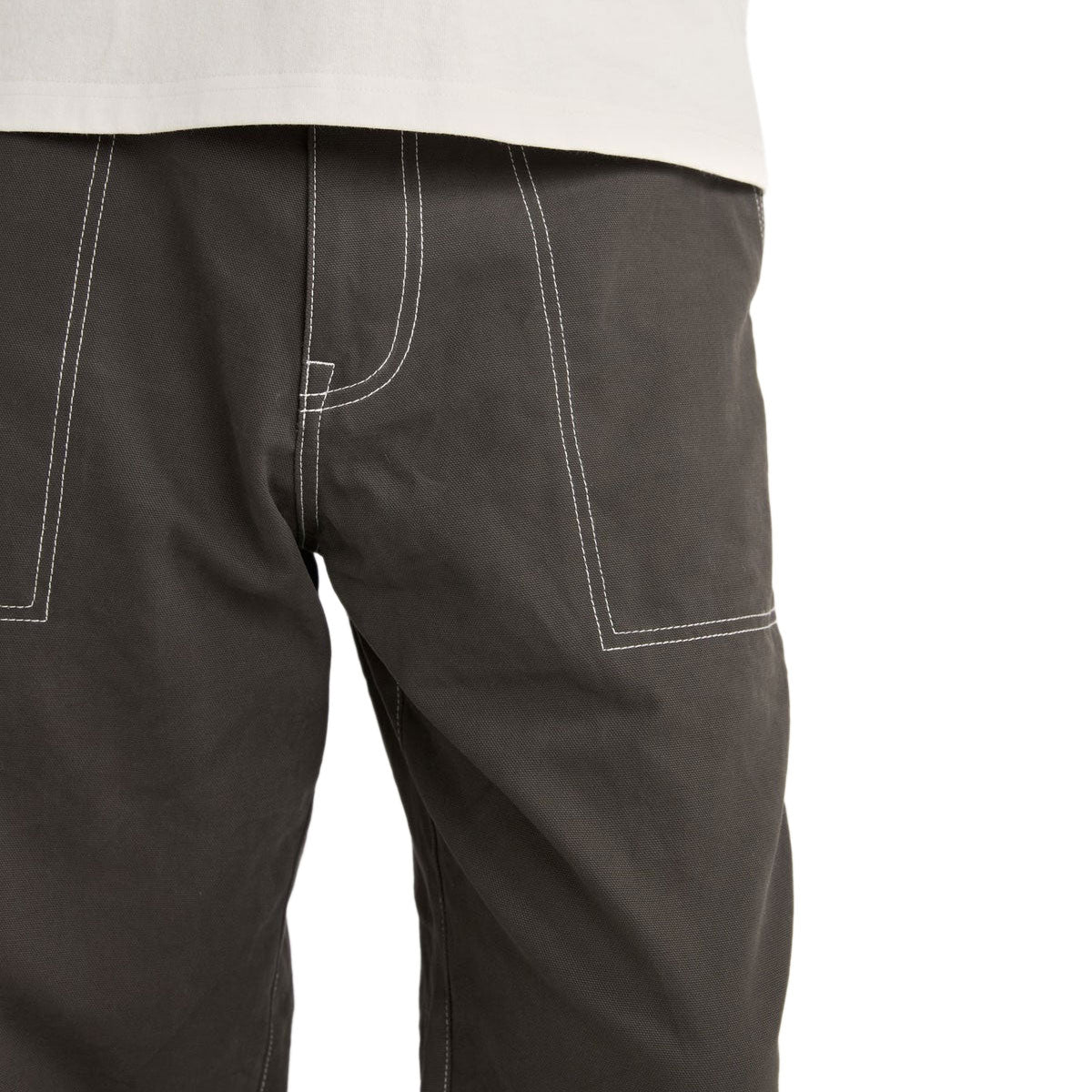 Rhythm Contrast Stitch Carpenter Pants - Black image 4