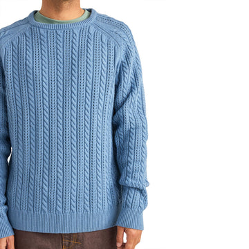 Rhythm Doheny Pointelle Crew Knit Sweater - Slate