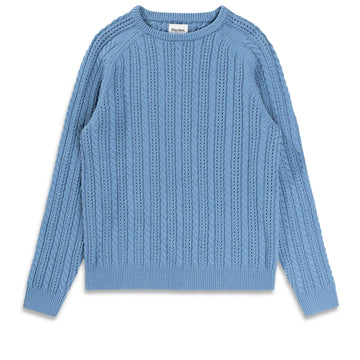 Rhythm Doheny Pointelle Crew Knit Sweater - Slate