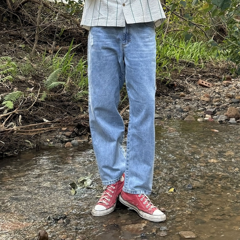 Rhythm Subtle Distress Jeans - Blue