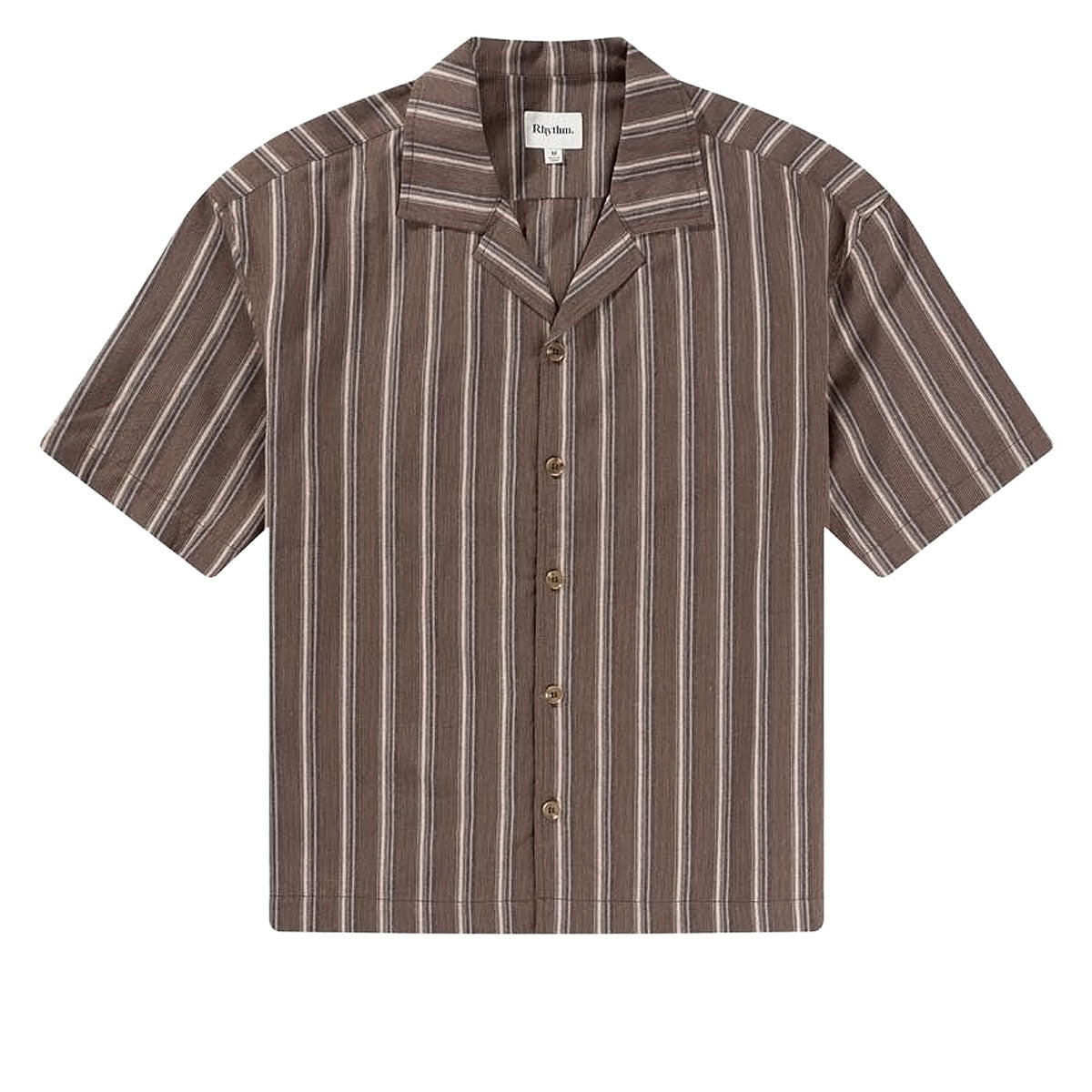 Rhythm Baja Relaxed Stripe Shirt - Café image 4