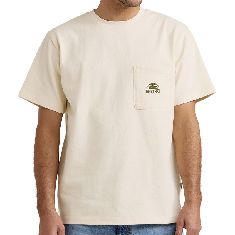 Rhythm Heavy Vintage Pocket Emblem T-Shirt - Natural