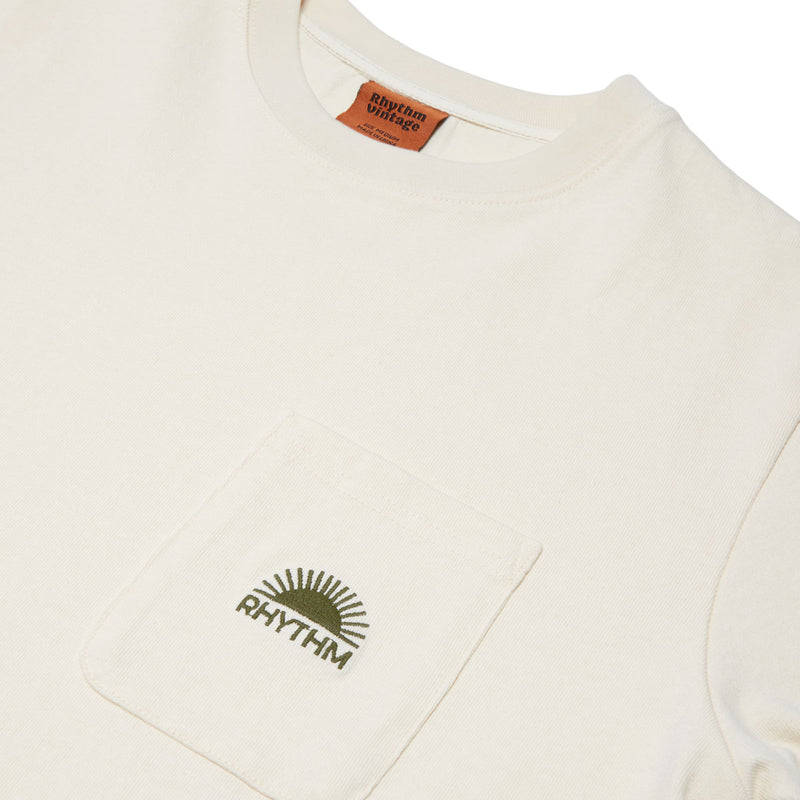 Rhythm Heavy Vintage Pocket Emblem T-Shirt - Natural