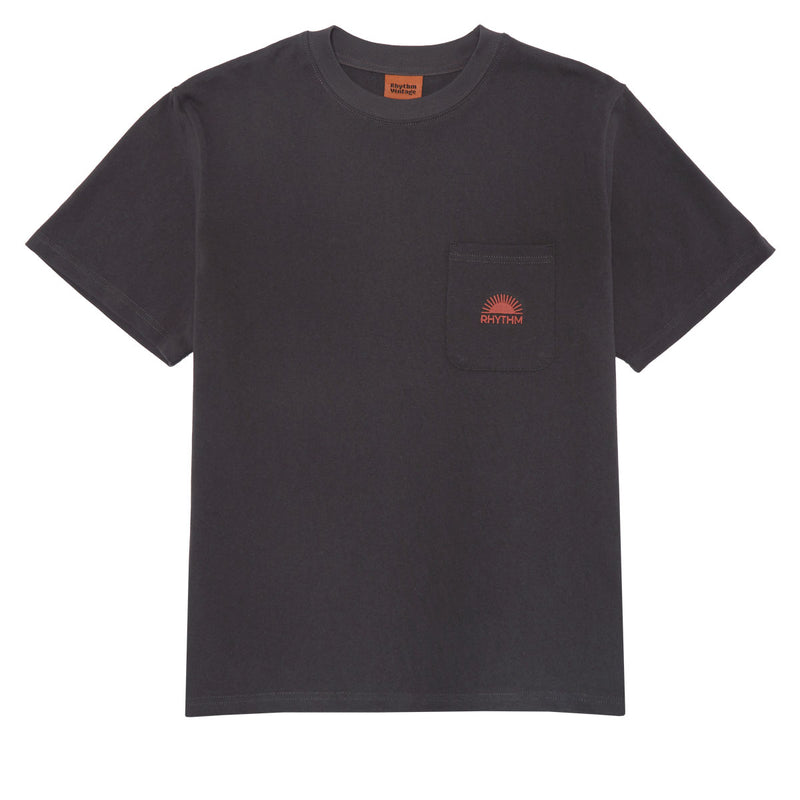 Rhythm Heavy Vintage Pocket Emblem T-Shirt - Charcoal
